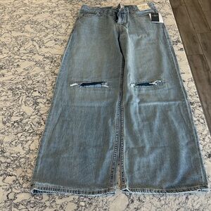 Distressed Light Blue Jeans